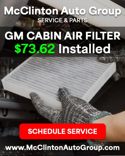 Coupon for GM CABIN AIR FILTER $73.62 Installed